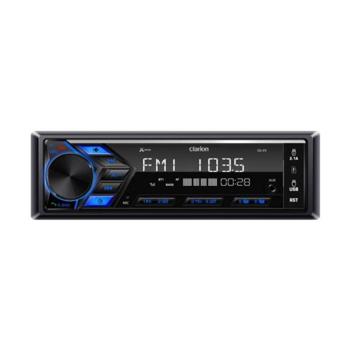 CLARION MECHLESS SINGLE DIN RADIO WITH BLUETOOTH & DUAL USB