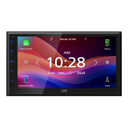 JVC KW-M590BT Digital Media Receiver featuring 6.8" Capacitive Touch Monitor