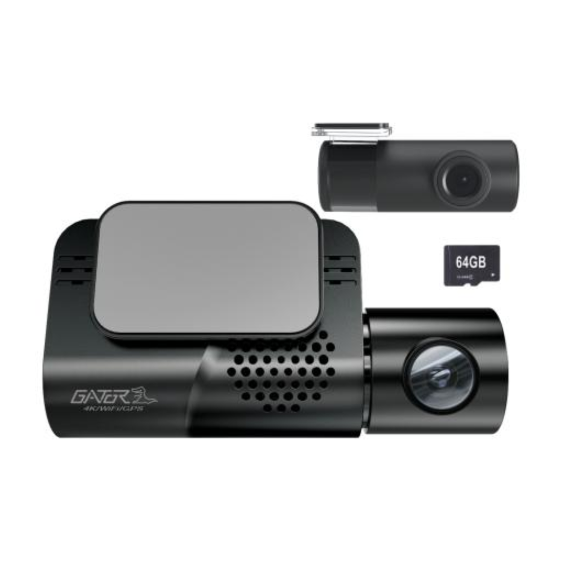 GATOR 4K FRONT 1080P REAR DASH CAM KIT WIFI GPS - 64GB – Mr T garage